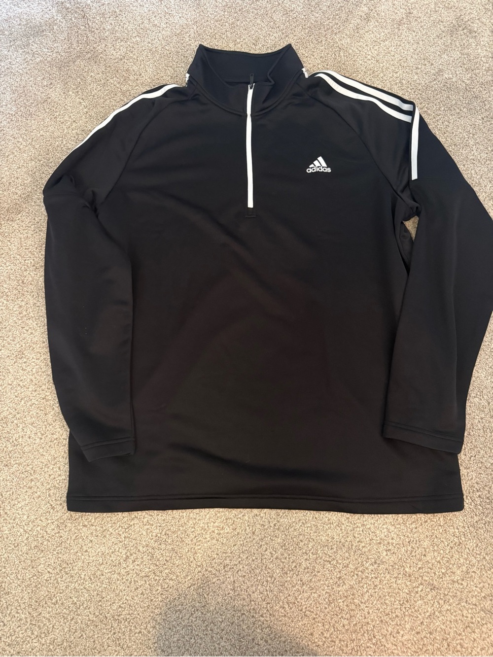 Adidas Golf Men's 3-Stripe 1/4 Zip Pullover, size XL